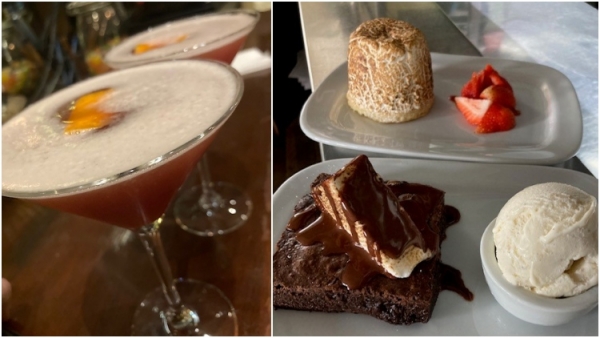 albany cocktails and desserts collage